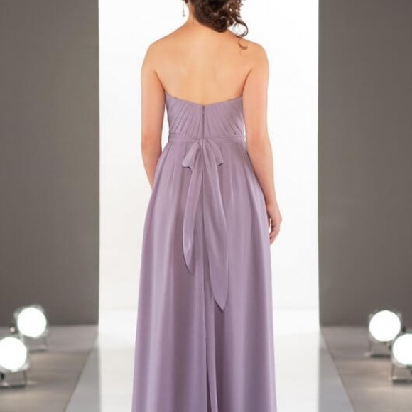 Sorella Vita No Strap Dusty Lavender Chiffon Dress - Picture 3 of 3